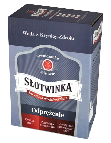 Naturalna Woda Lecznicza Słotwinka w kartonie o pojemności 3 litrów